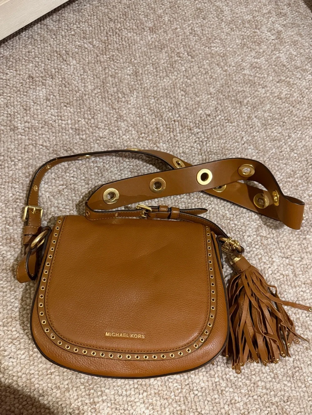 Michael Michael Kors Brooklyn medium saddle bag NWT with Original dust bag